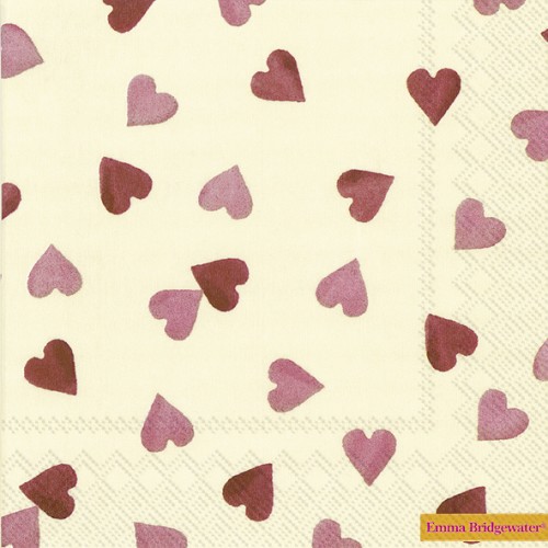 Lunch Napkins Pink Hearts